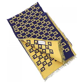 Stola Gucci blu navy e gialla Giallo Blu navy