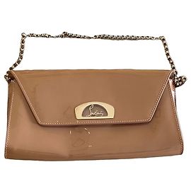 Clutch de Couro Nude Christian Louboutin Bege