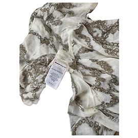 Cachecol Alexander McQueen com padrão de corrente Branco Outro
