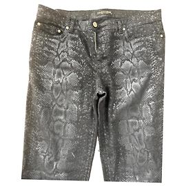 Roberto Cavalli Denim-Hosen mit Python-Druck Schwarz