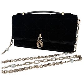 Borsa Dior My Dior Mini in velluto nero Nero