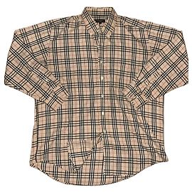 Camisa xadrez Burberry Multicor Bege