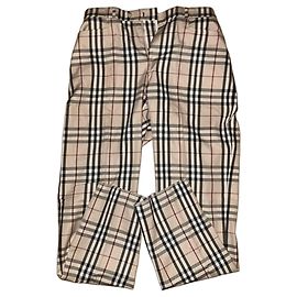 Burberry Karohose Schwarz Rot Beige