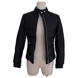 Prada Black Down Jacket Polyester Size 38 Black