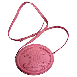 Céline Bolsa de câmera oval Triomphe da Celine em couro rosa Rosa