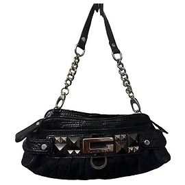 Bolsa Guess preta adornada com tachas Preto