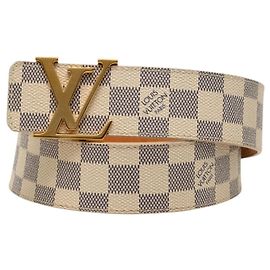 Cintura LV Initials Damier di Louis Vuitton Bianco