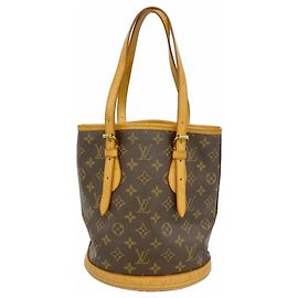 Borsa Tote Bucket PM Monogram Louis Vuitton Marrone