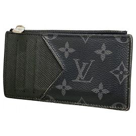 Portacarte con moneta Monogram Eclipse Louis Vuitton Nero