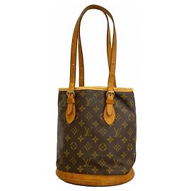 Borsa Tote Bucket PM Monogram Louis Vuitton Marrone