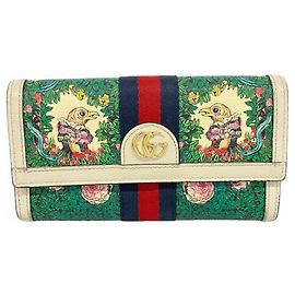 Cartera Larga Ophidia Gucci Blanco Verde
