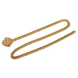 Chanel Gold Plated CC Diamant Charm Kette Gürtel Golden