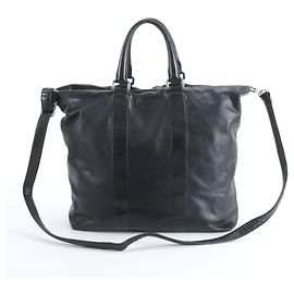 Sac à main en cuir noir Prada Noir