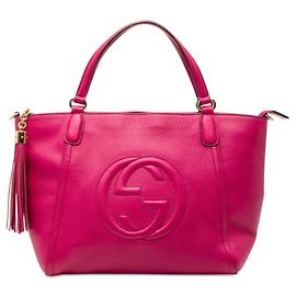 Borsa Tote Gucci Soho con Frange Rosa