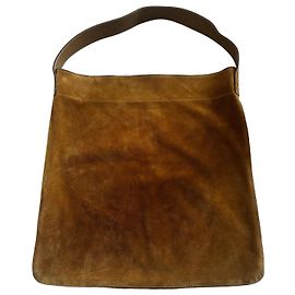Gerard Darel Brown suede tote bag Brown