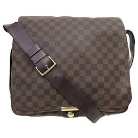 BOLSA LOUIS VUITTON ABBESSES M45257 EM CANVAS DAMIER EBENE Marrom