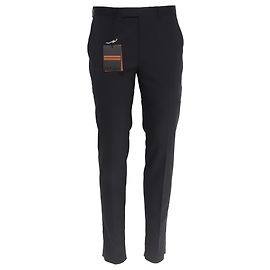 Ermenegildo Zegna Zegna Mid-Rise Tailored Trousers in Black Wool Black