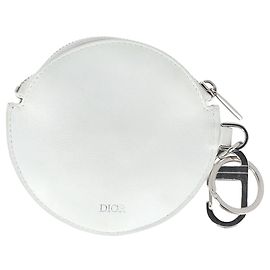 Estojo de moedas com zíper em couro branco Dior x Daniel Arsham Basketball Branco Cru