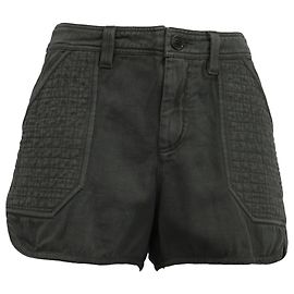 Shorts mini Sei sbiaditi in cotone khaki di Zadig & Voltaire Verde Cachi