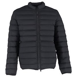 Pufferjacke aus schwarzem Nylon mit Givenchy-Logo-Print Schwarz
