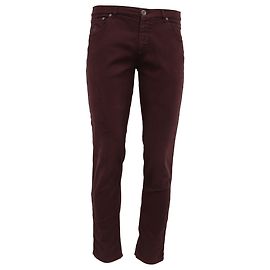 Jeans skinny de tiro bajo en algodón burdeos Brunello Cucinelli Roja Burdeos