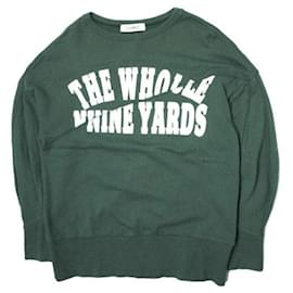 Autre Marque Baumwoll-Sweatshirt mit CEaRET Remake-Logo Grün Dunkelgrün