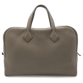 Borsa Boston Victoria 40 di Hermès Taupe