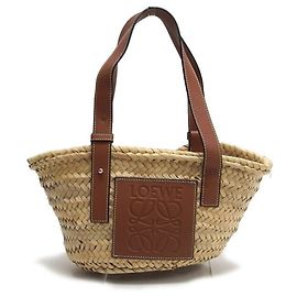 Sac en raphia Loewe (Petit) Marron