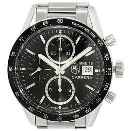 TAG Heuer Carrera Calibre 16 Edelstahl-Chronograph Schwarz