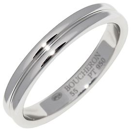 Anello Boucheron Godron Pt950 Taglia 55 Argento