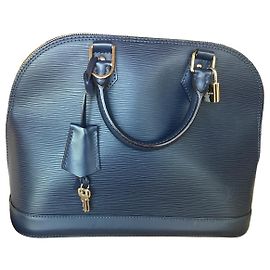Borsa Louis Vuitton Alma in pelle epi blu navy Blu navy