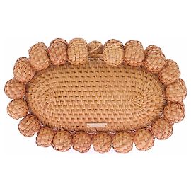 Cult Gaia Pochette beige en paille Beige