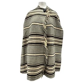 Isabel Marant Poncho a rayas de lana Caqui