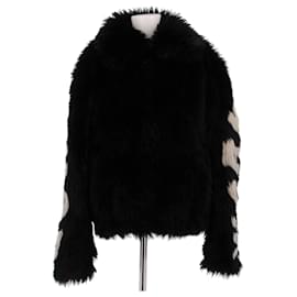 Autre Marque Schwarze Kunstfelljacke Schwarz