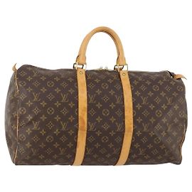 Louis Vuitton Keepall Bag Monogram Canvas 50 Brown