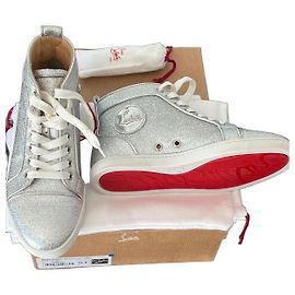 Christian Louboutin Louboutin Silberne High-Top-Sneaker Silber
