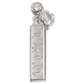 Tiffany & Co. 18K White Gold Bar Drop Diamond Earring Other