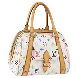 LOUIS VUITTON Bolso de Mano Priscilla Monograma Multicolor Blanco M40096 LV Auth AMZ317A Blanco