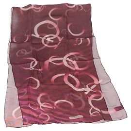 Sciarpa in seta rossa Salvatore Ferragamo Auth BA11584 Rosso