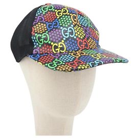 GUCCI GG Psychedelic Cap PVC Multicolor 517074 Auth YKZ486A Multiple colors