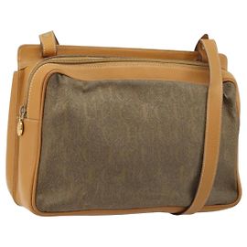 Borsa a Spalla GUCCI in Tela Beige Oro Auth 173908 Beige D'oro