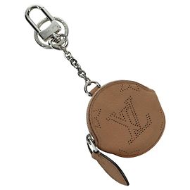 LOUIS VUITTON Mahina Porte Cles Flight Mode Pouch Charm M00542 LV Auth BSZ557M Beige