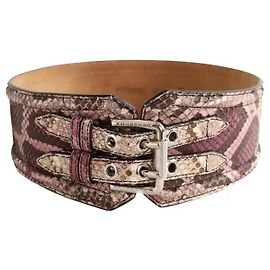 Burberry Cinto de couro roxo Roxo