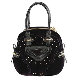 Bolsa de ombro Paule Ka em veludo roxo Roxo