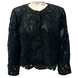 Ulla Johnson Black Lace Caris Jacket Black