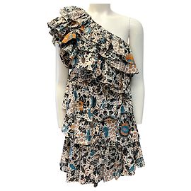 Vestido Rizado Naomi de Un Hombro Multi Clematis de Ulla Johnson Multicolor