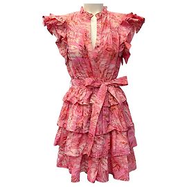 Vestido Lulua de algodón Camelia Rosa Ulla Johnson Rosa