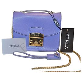 Furla bolsa Turquesa Roxo escuro