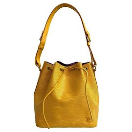 Louis Vuitton Petit Noé Epi Leather Shoulder Bag Yellow