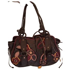 Jamin Puech Handbag Dark Green Metallic Leather Floral Multiple colors